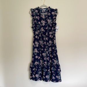 Ophelia Rose MIDI Dbl Flounce Floral Dress Size:M NWT